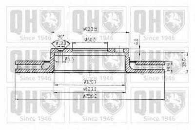 QUINTON HAZELL bdc3826 -  Тормозной диск